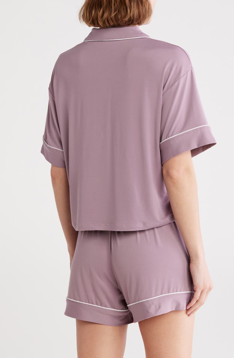 Tart Kine Brushed Jersey Top & Shorts Pajamas, Alternate, color, Elderberry