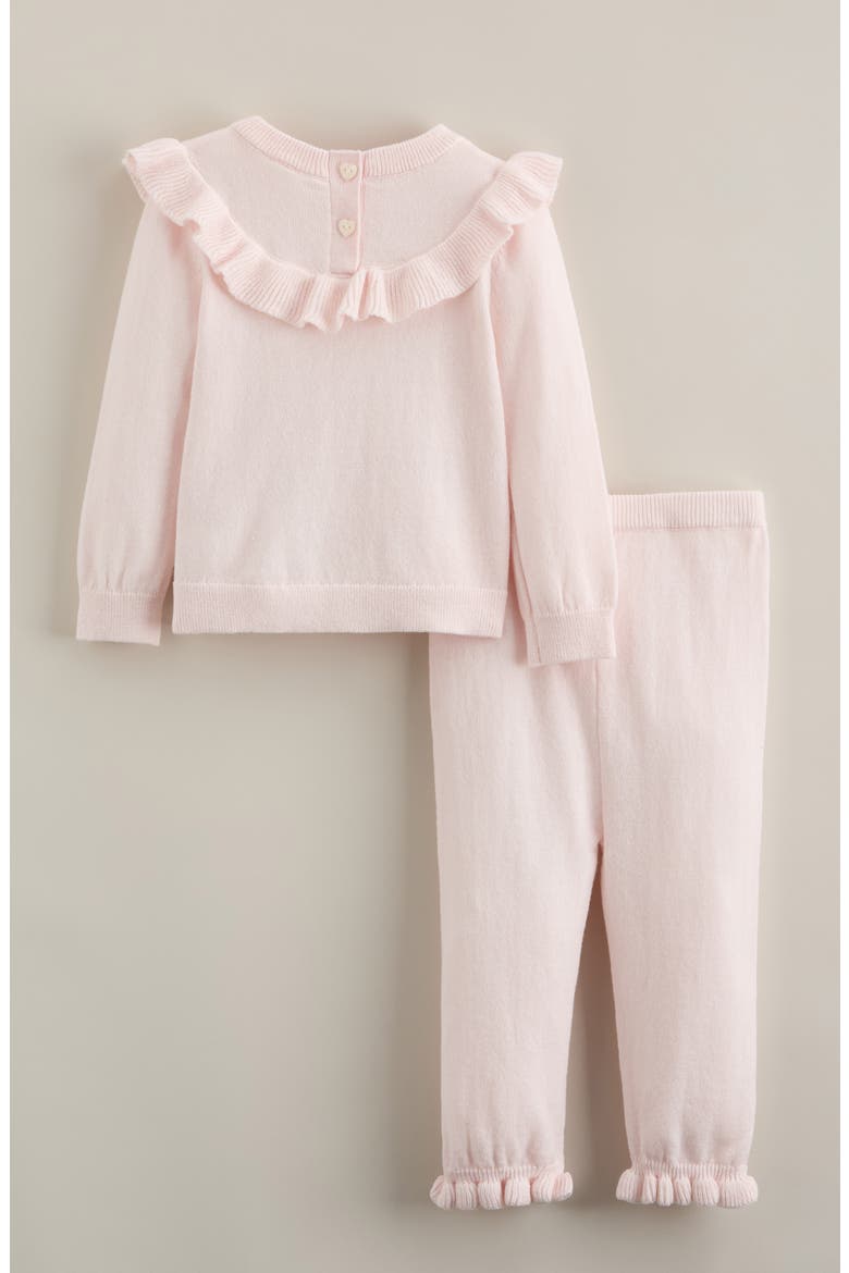 Ruffle Cotton Blend Sweater & Pants Set, Alternate, color, PINK HEAVEN