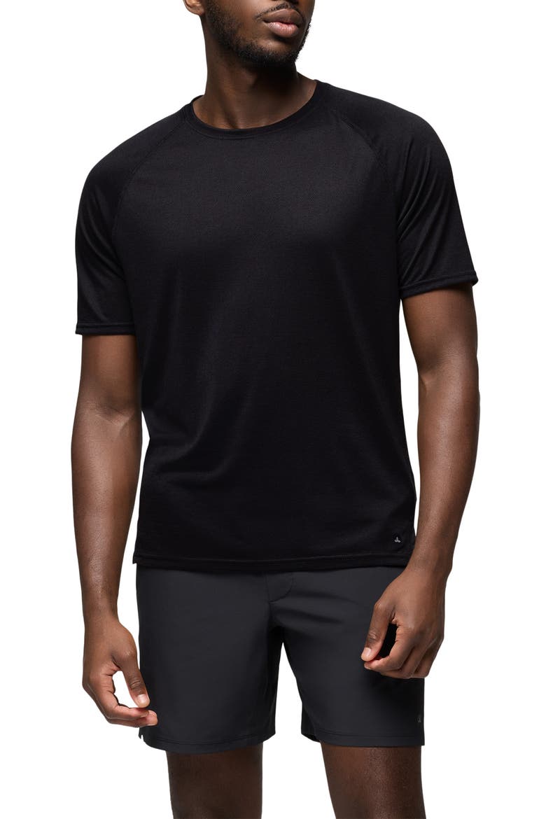 Natural Flow Performance Short Sleeve T-Shirt, Main, color, BLACK