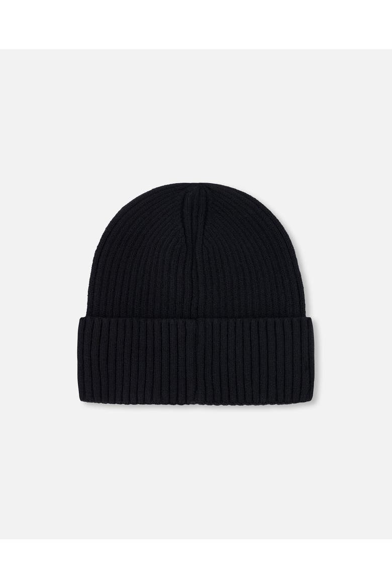 Gender Inclusive Rib Knit Beanie Hat, Alternate, color, Black