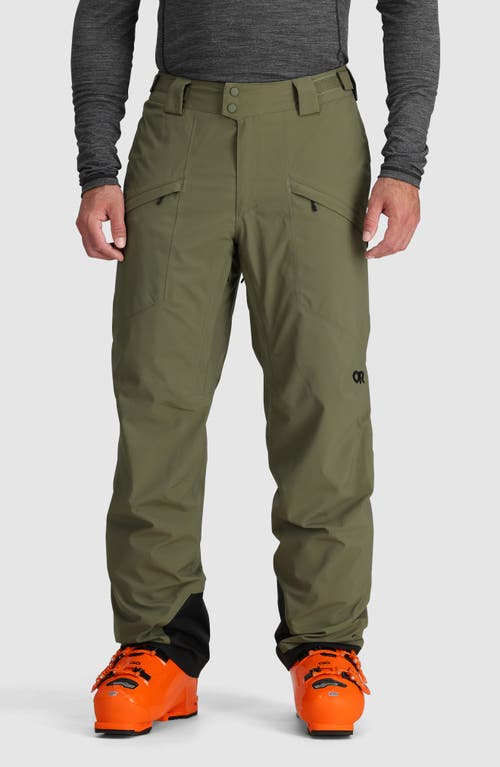 Outdoor Research Snowcrew Recycled Polyester Blend Snow Pants in Ranger Green 