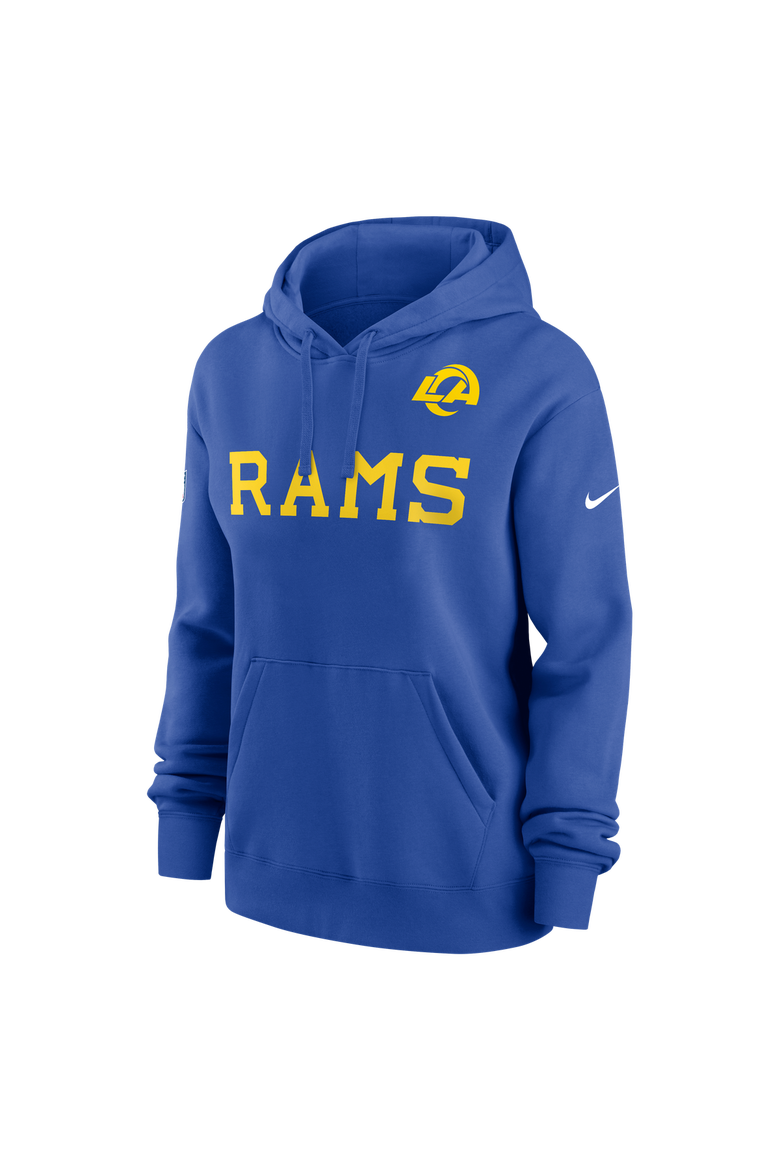 Women's Nike Royal Los Angeles Rams Club Fleece Hoodie, Alternate, color, Royal