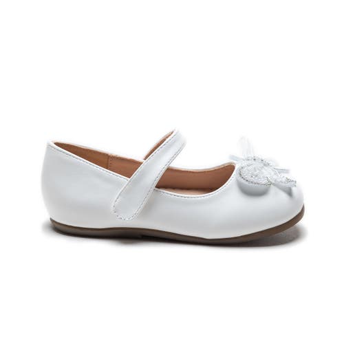 Tulleen Charlotte Ribbon Flats In White