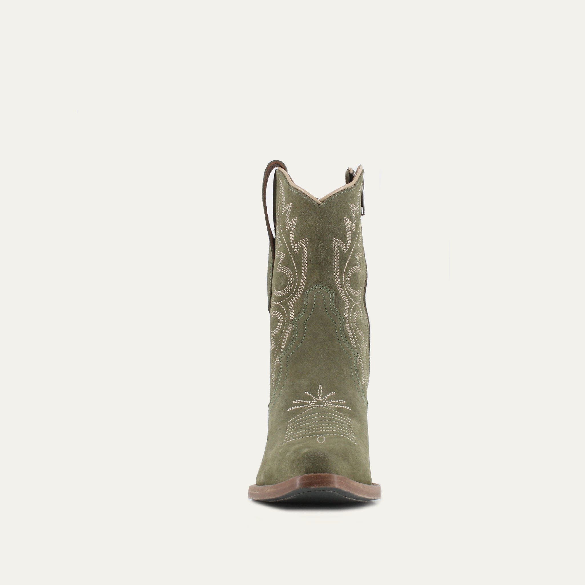 Brooke Leather Boots, Alternate, color, Olive