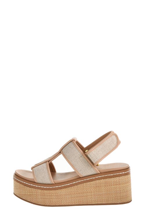Chinese Laundry Swell Raffia Platform Wedge Sandal In Natural