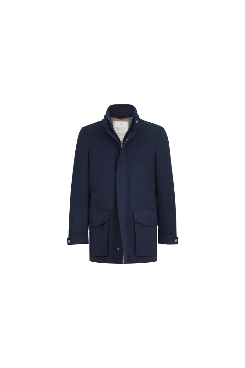 Water-resistant microfiber parka with Thermore® padding and packable hood, Alternate, color, Navy Blue