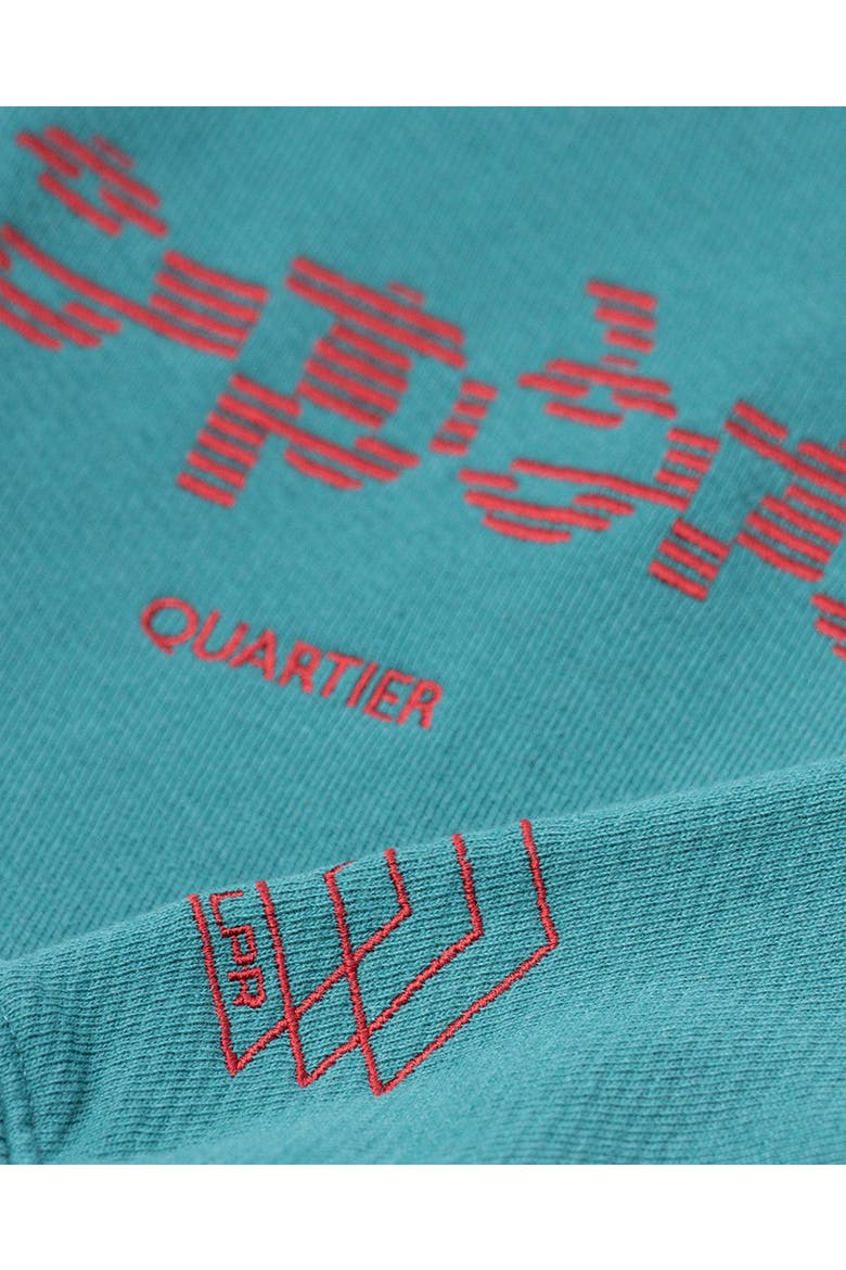 Quartier Hunter Green Loopback Cotton Crewneck Sweatshirt, Alternate, color, Hunter Green