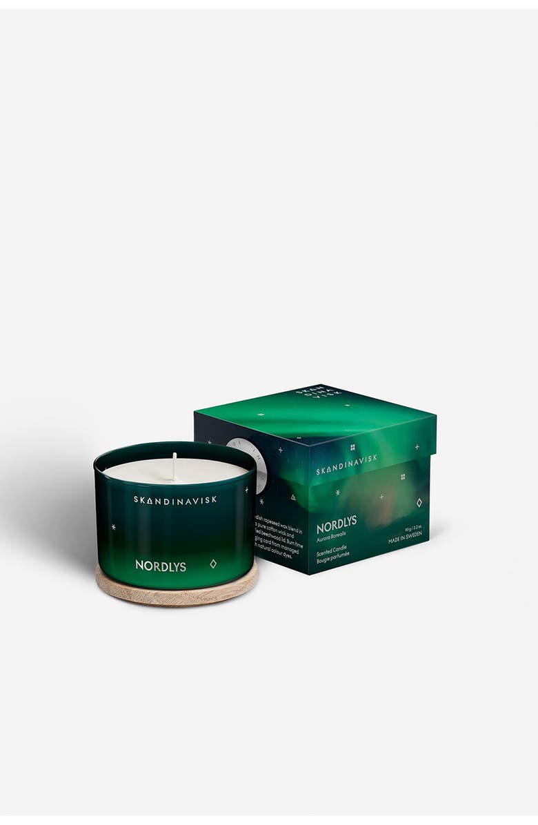 SKANDINAVISK NORDLYS Scented Candle 90g, Alternate, color, Green