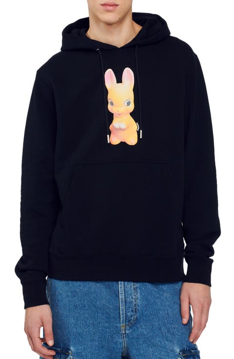 Rabbit Cotton Graphic Hoodie