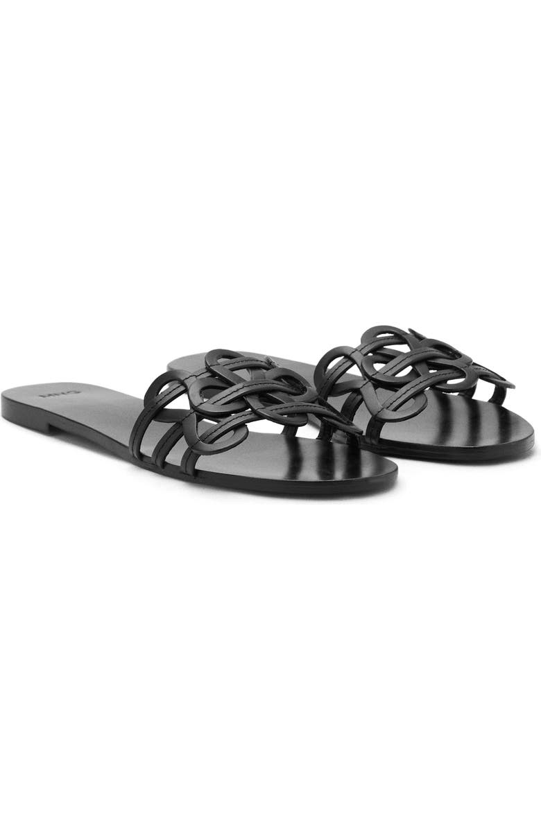 MANGO Slide Sandal, Main, color, Black