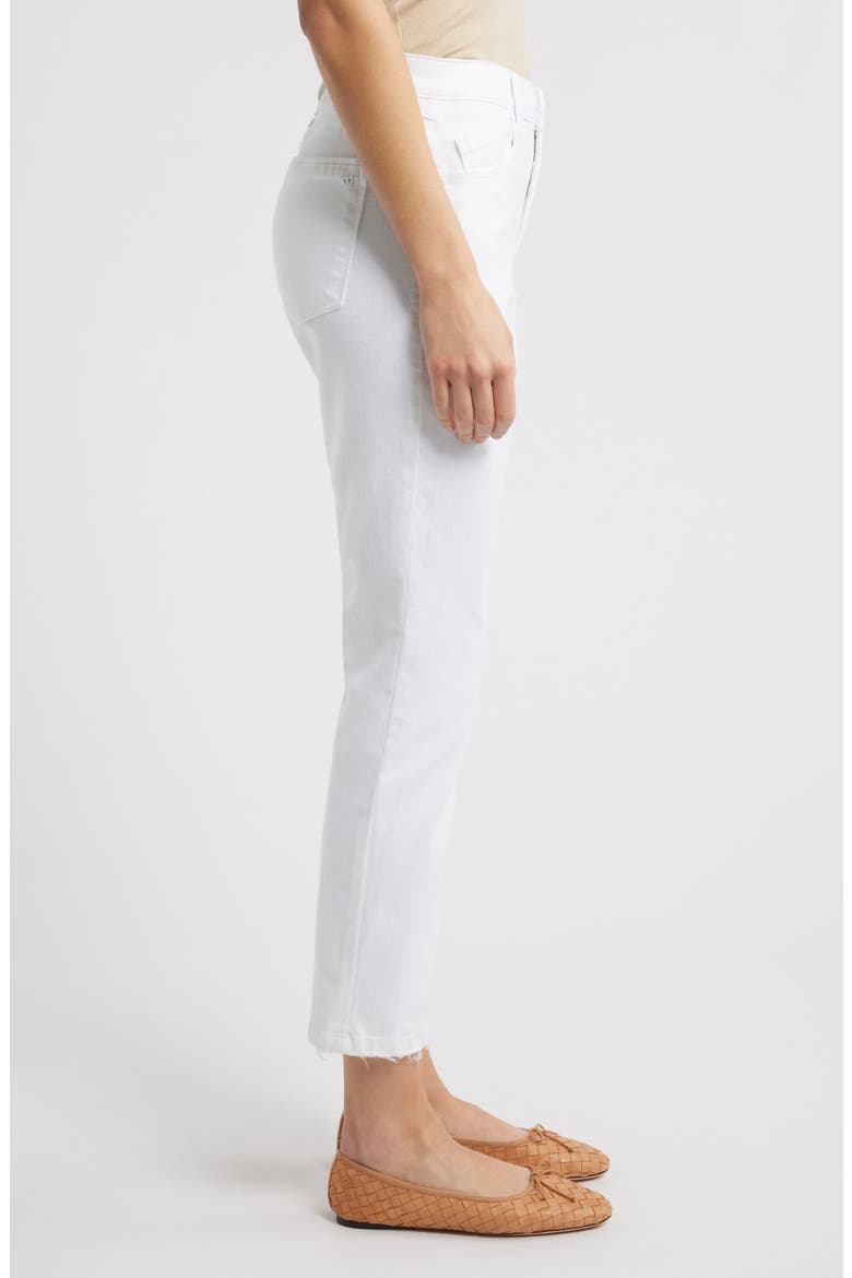 Logan 'Ab'Solution High Waist Ankle Slim Straight Leg Jeans, Alternate, color, OPTIC WHITE ARTISANAL