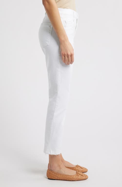 Wit & Wisdom 'ab'solution High Waist Raw Hem Ankle Straight Leg Jeans In Optic White Artisanal