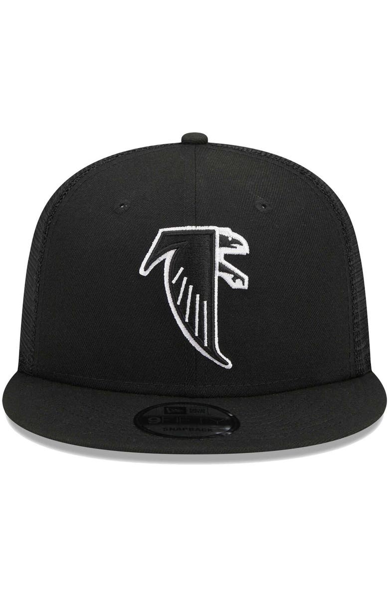 New Era Men's New Era Black Atlanta Falcons Throwback Main Trucker 9FIFTY Snapback Hat, Alternate, color, 