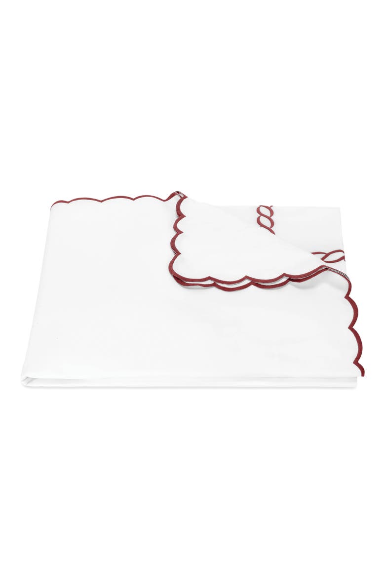 Classic Chain Scallop Duvet Cover, Main, color, RED