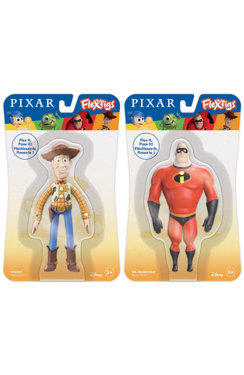 FleXfigs Pixar Woody & Mr. Incredible 2 Character Pack Ages 3+, Alternate, color,