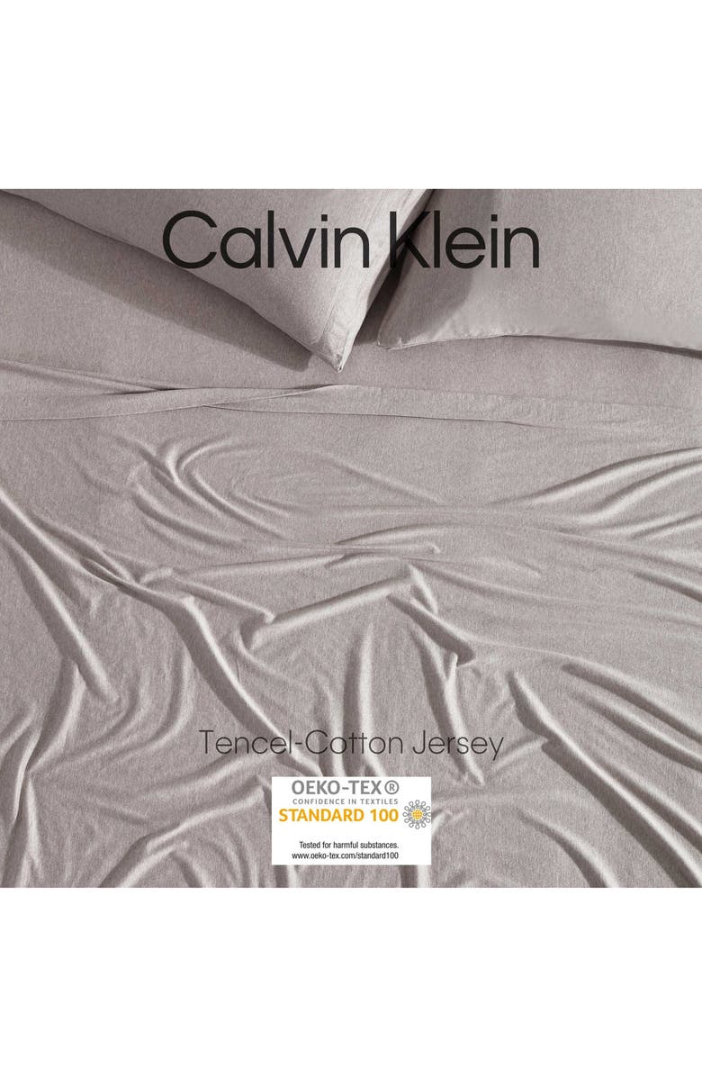 Calvin Klein Modern Mélange Cotton Blend Sheet Set, Alternate, color, Medium / Dark Brown