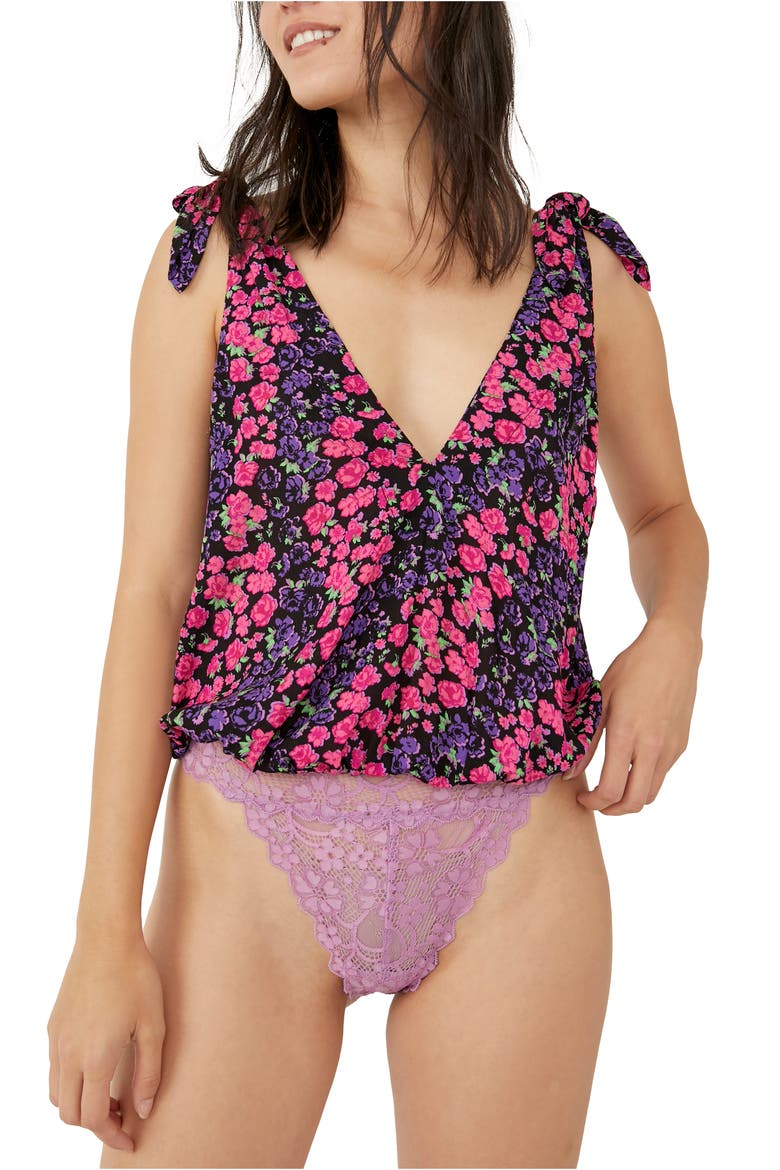 Bare It All Tank Bodysuit, Alternate, color, BLACK