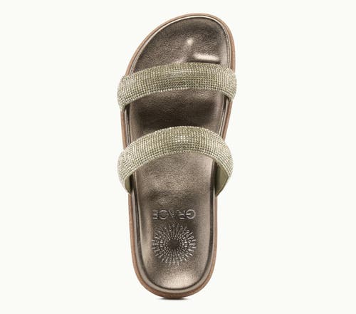 Grace Footwear Cannes Sandal In Khaki Crystal
