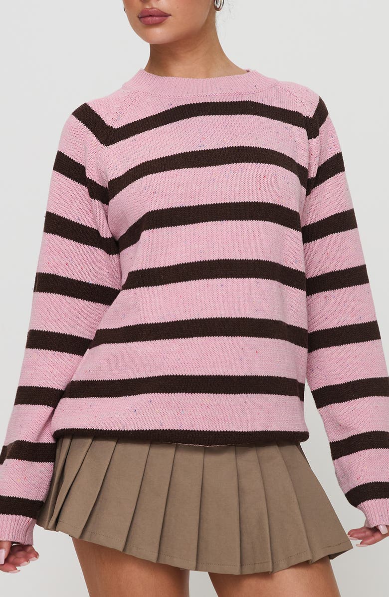 Princess Polly Jacquette Stripe Sweater, Main, color,