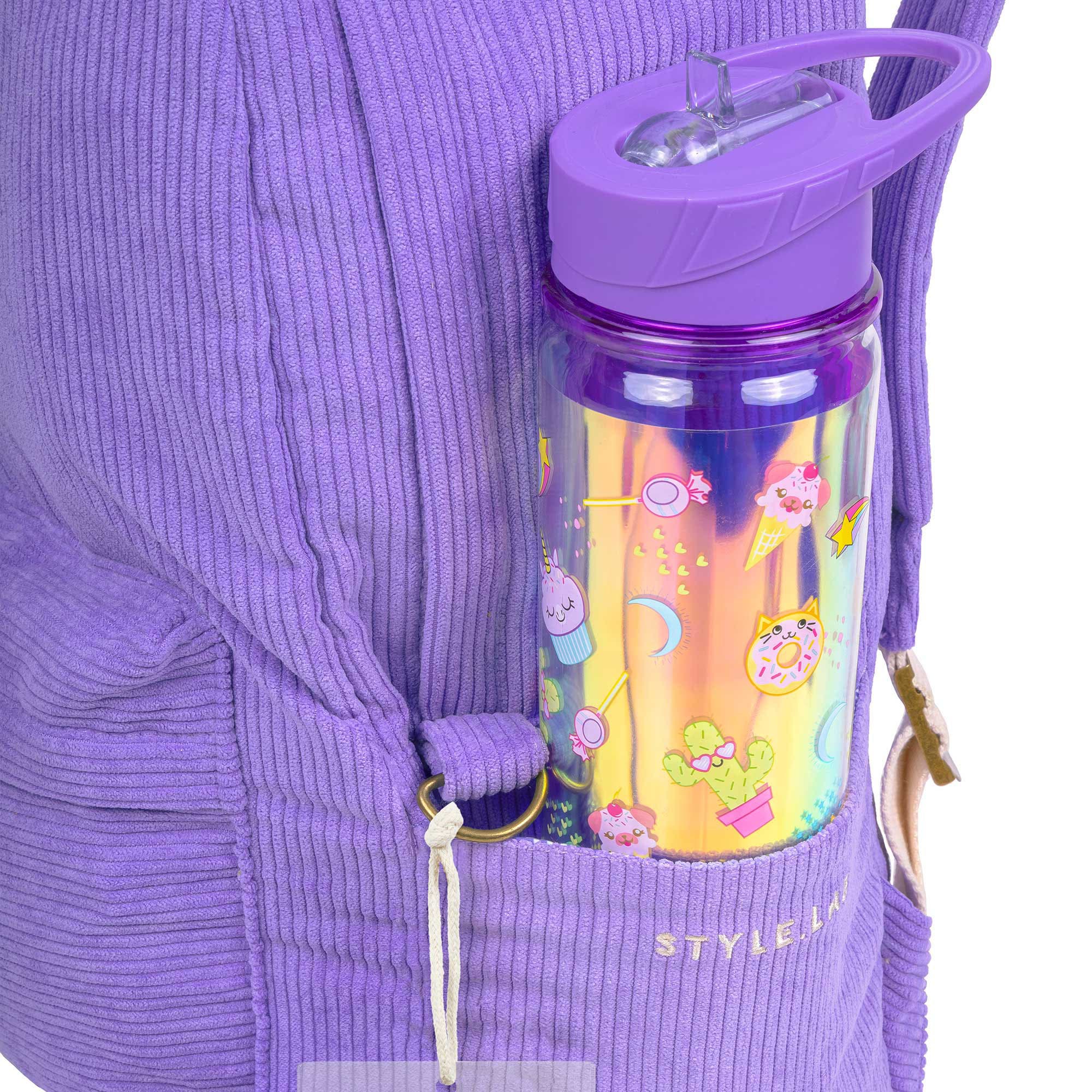 Style.Lab Billie Periwinkle Corduroy Backpack, Alternate, color, Purple
