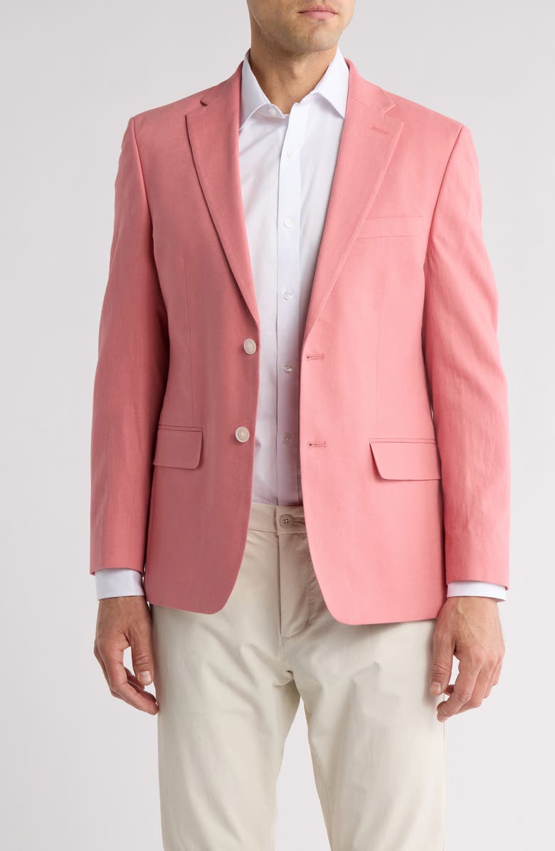 Tommy Hilfiger Linen Blend Sport Coat, Main, color, Light Red