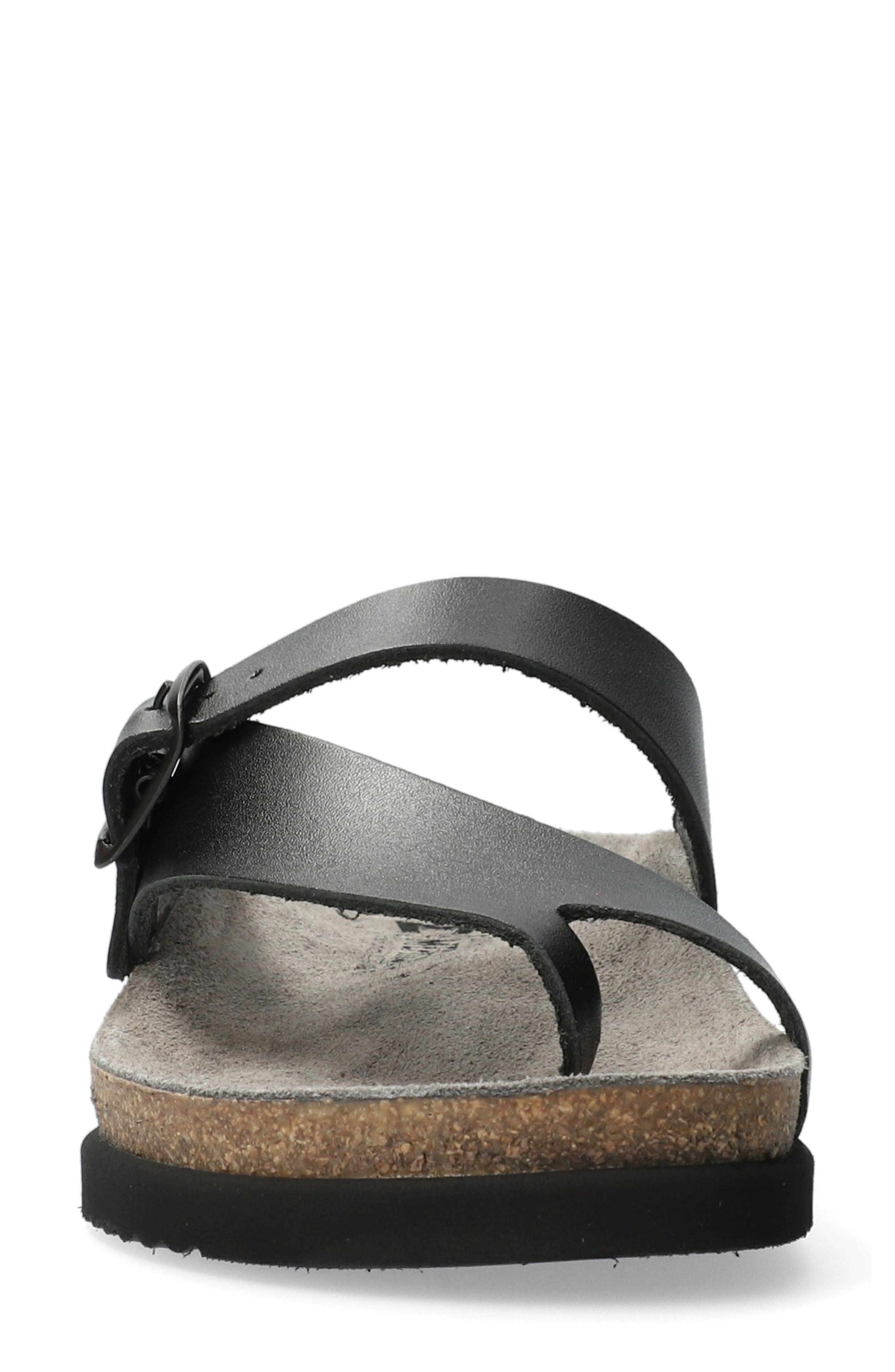 Mephisto Helen Toe Loop Sandal, Alternate, color, Black Waxy Leather
