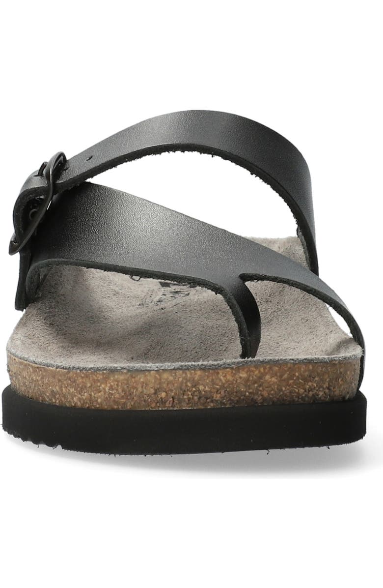 Mephisto Helen Toe Loop Sandal, Alternate, color, Black Waxy Leather