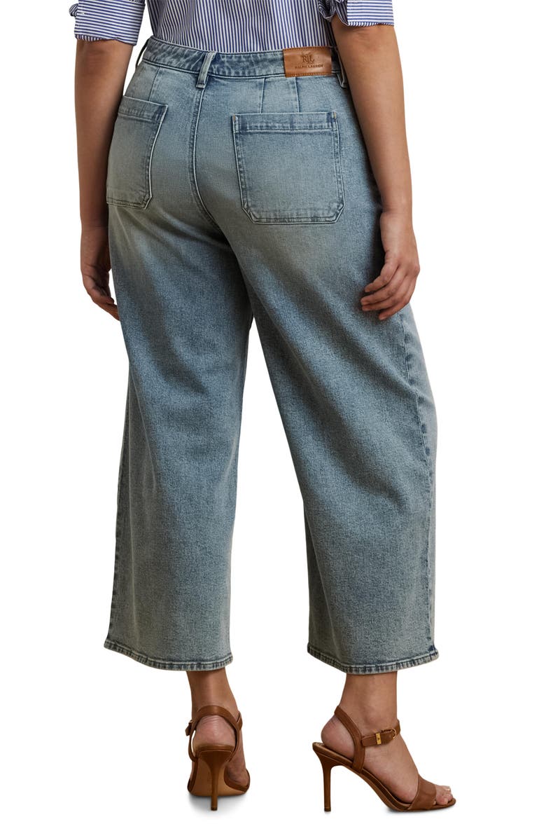 Lauren Ralph Lauren Saira Crop Wide Leg Jeans, Alternate, color, Alicia Wash Blue