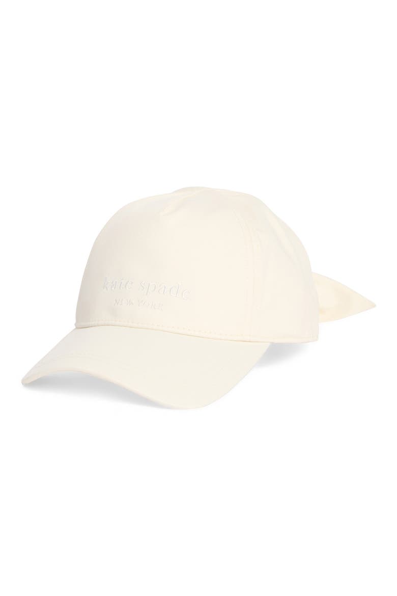logo bow baseball cap, Main, color, CREAM