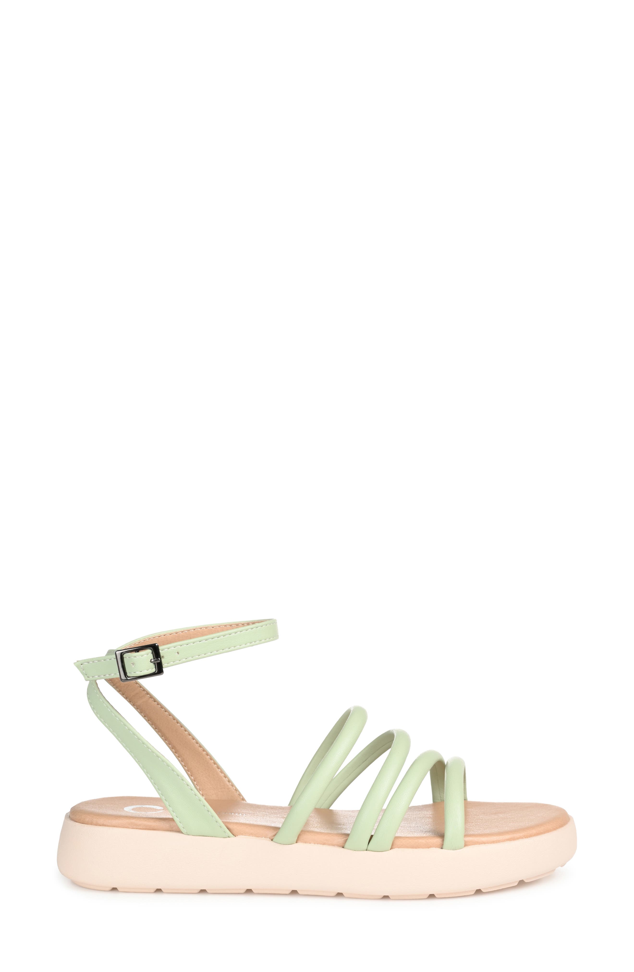 Journee Collection Flatform Sandal, Alternate, color, Sage