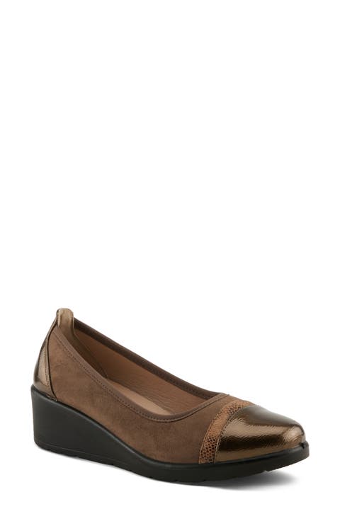 Macadi Cap Toe Platform Wedge Pump (Women)