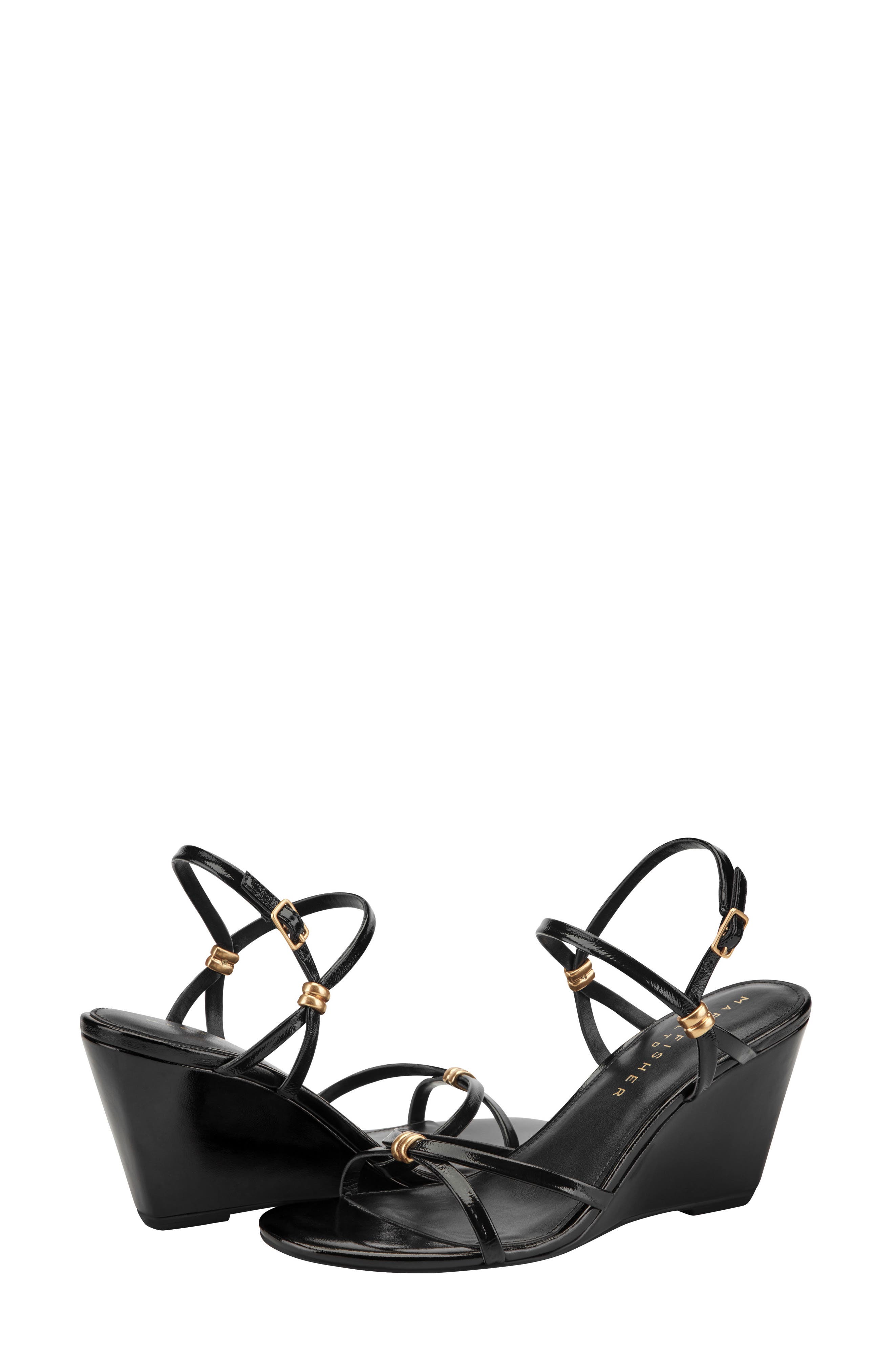 Marc Fisher LTD Faithy Slingback Wedge Sandal, Alternate, color, Black