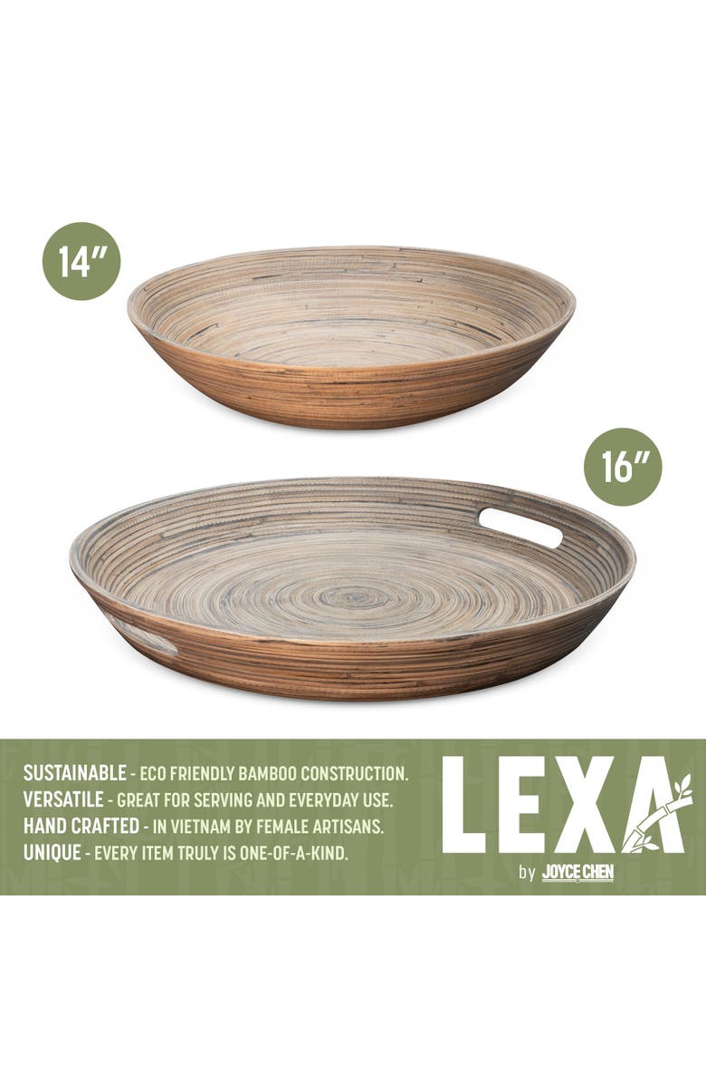 Lexa 2 Piece Serving Tray & Salad Bowl Set, Alternate, color, Black