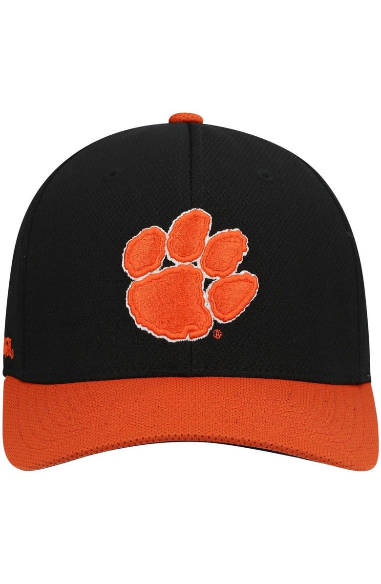 TOP OF THE WORLD Men's Top of the World Black/Orange Clemson Tigers Two-Tone Reflex Hybrid Tech Flex Hat, Alternate, color, Black