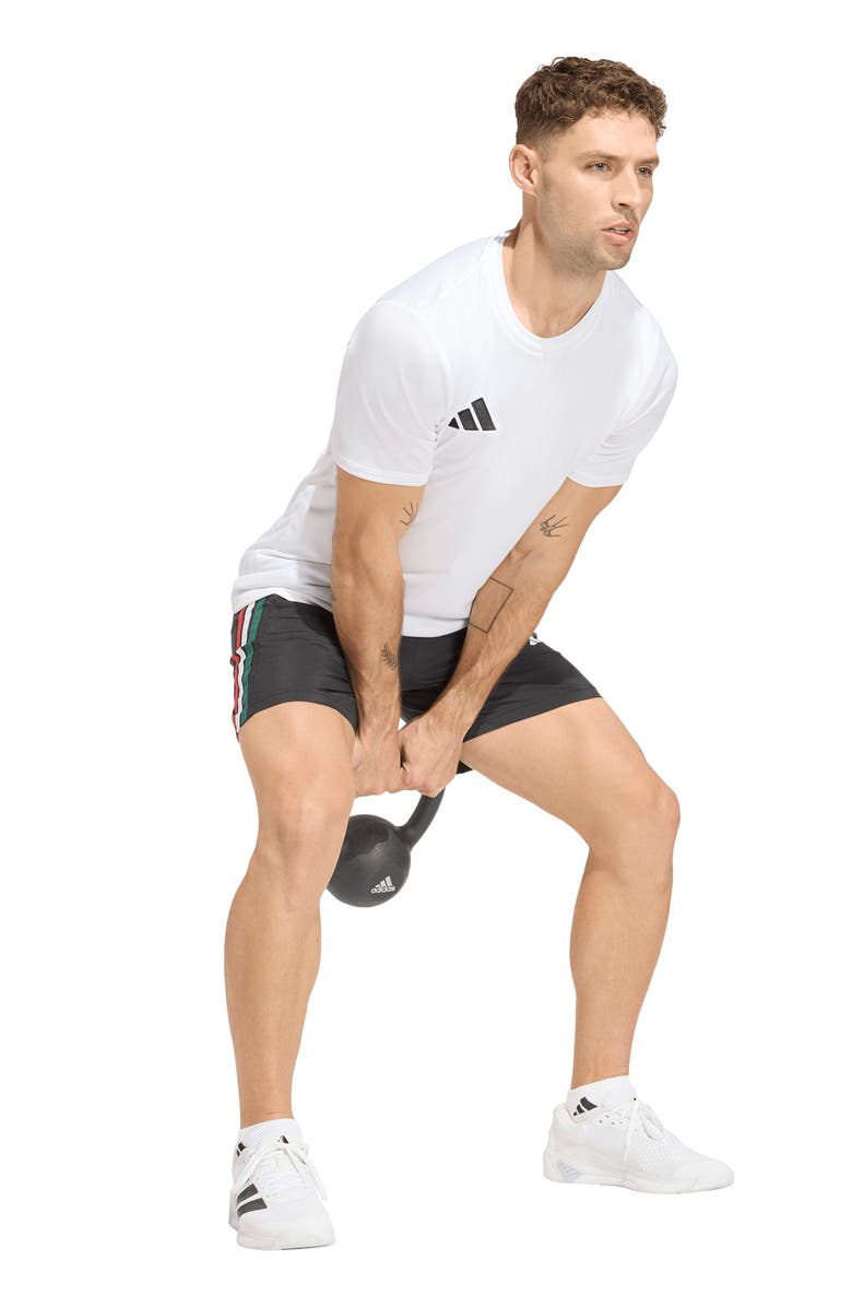 adidas Workout Essentials Base 3-Stripe Shorts, Alternate, color, 