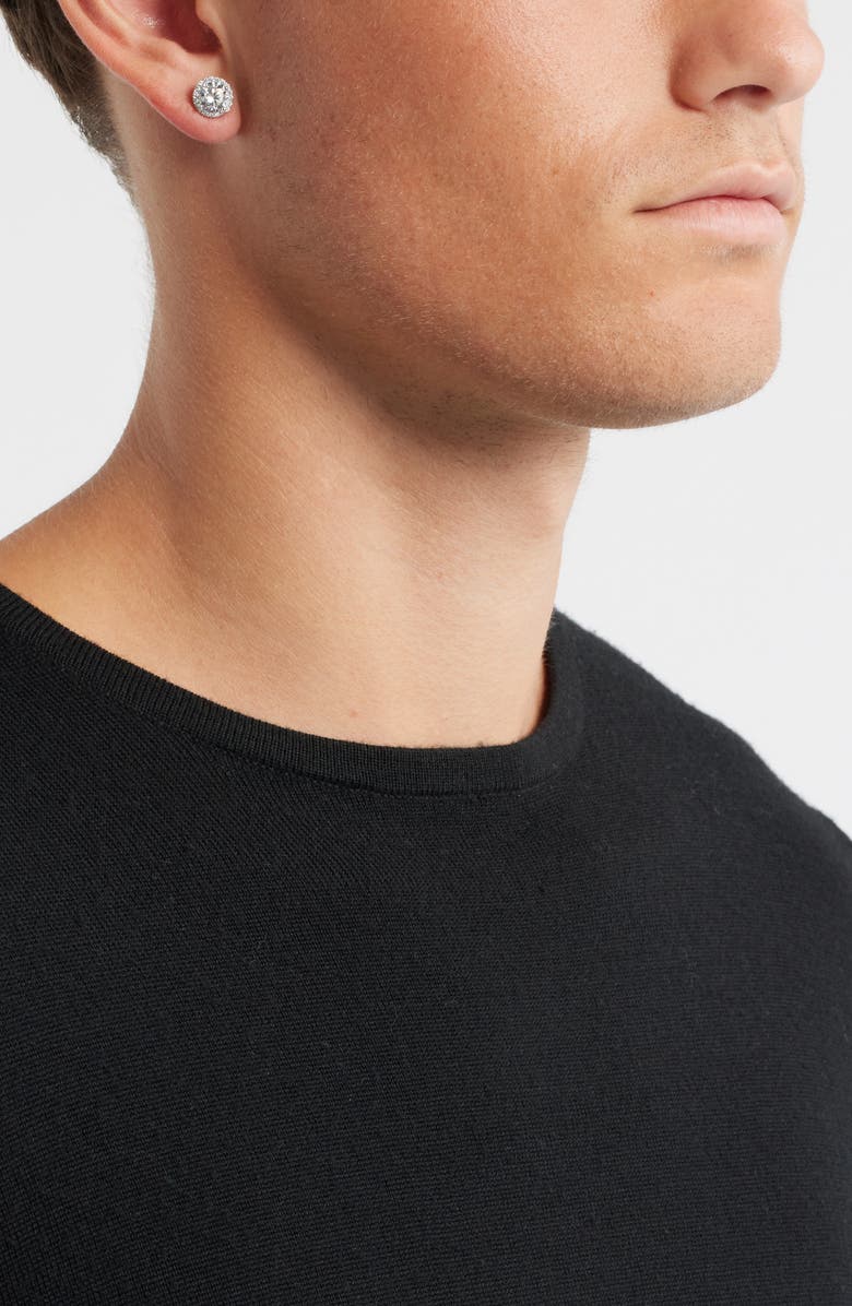 Nordstrom Cubic Zirconia Stud Earrings, Alternate, color, Platinum Plated