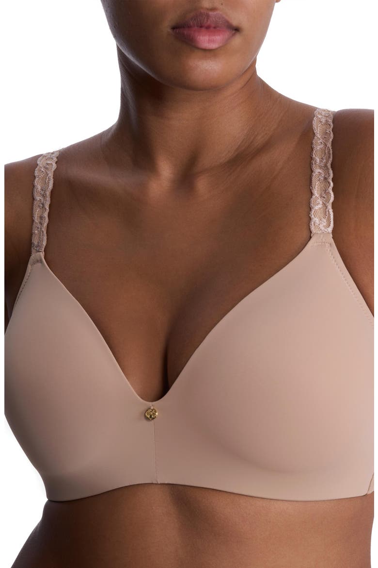 Pure Luxe Wireless T-Shirt Bra, Main, color, Cafe