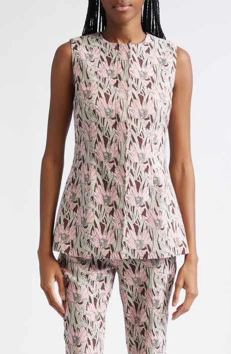 Veronica Beard Jessup Floral Jacquard Vest