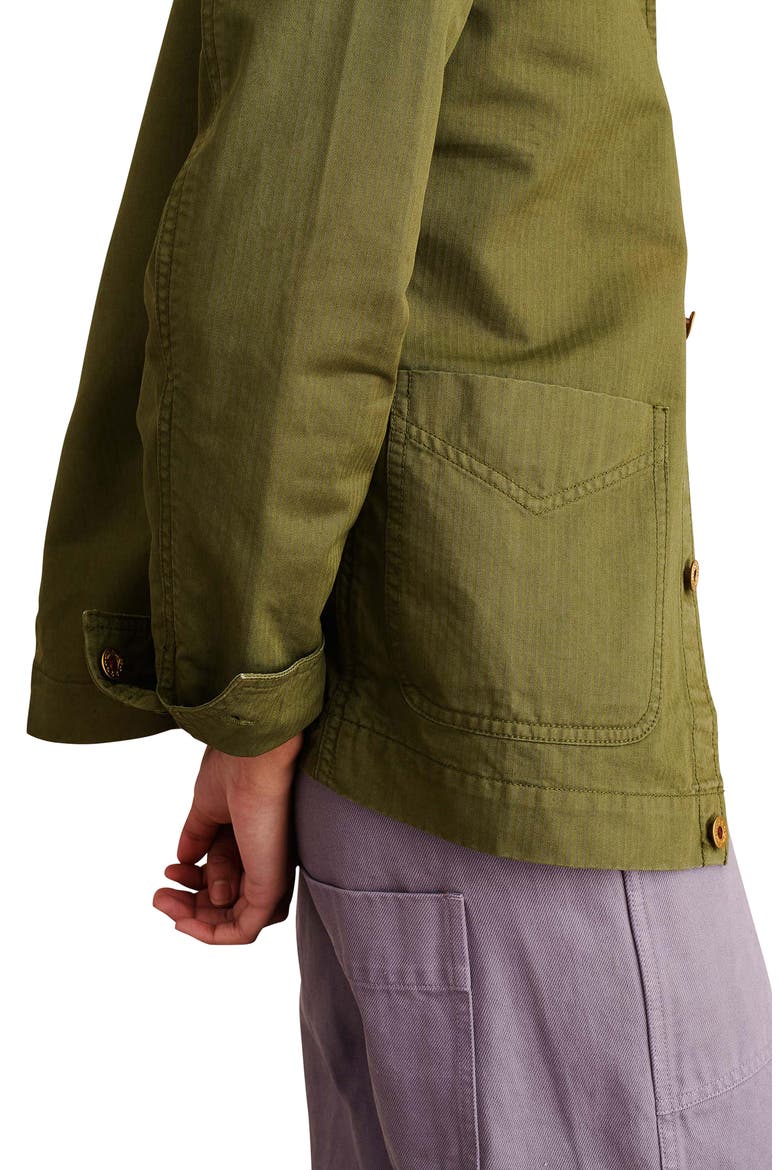 Herringbone Work Jacket, Alternate, color, ARMY OLIVE