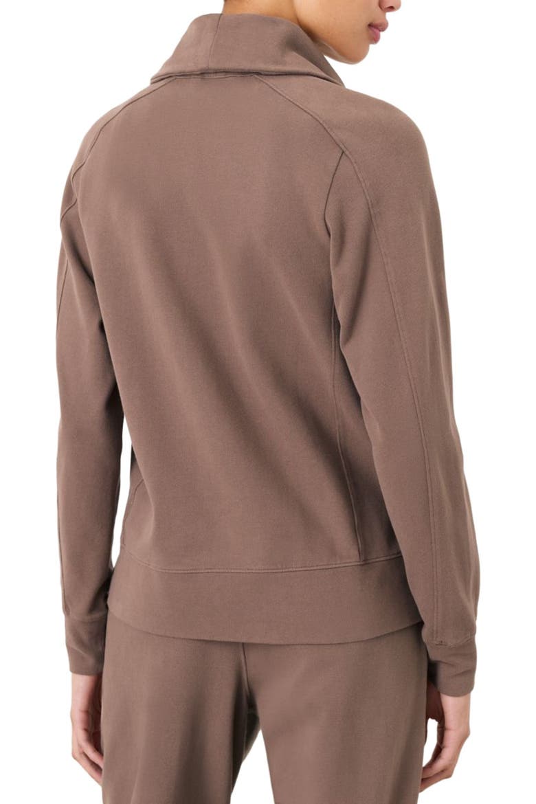 Organic Cotton CloudKnit Zip Jacket, Alternate, color, Deep Taupe