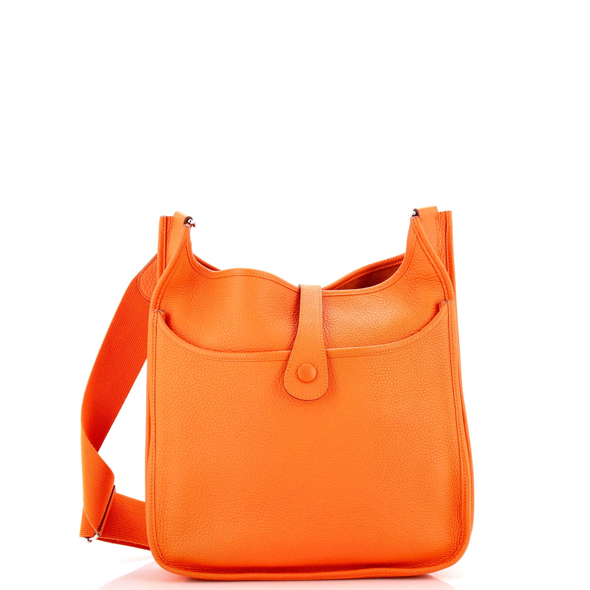 Pre-Owned Hermes Evelyne Bag Gen III Clemence PM, Alternate, color, Orange H