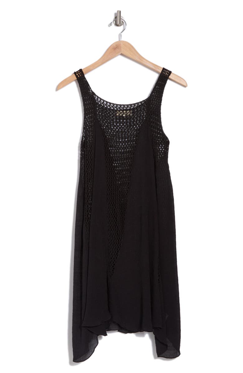 Elan Sleeveless Knit Cover-Up Dress, Alternate, color, Black