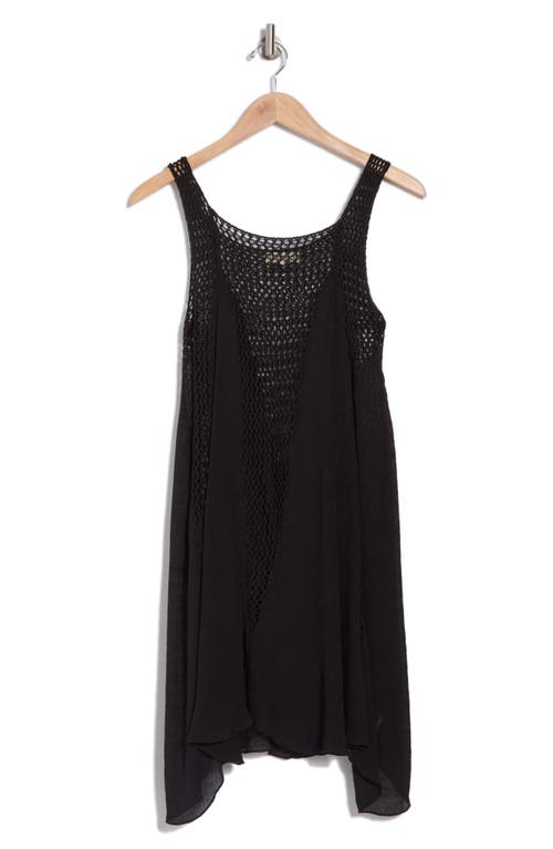Shop Elan Sleeveless Knit Cover-up Dress In Black