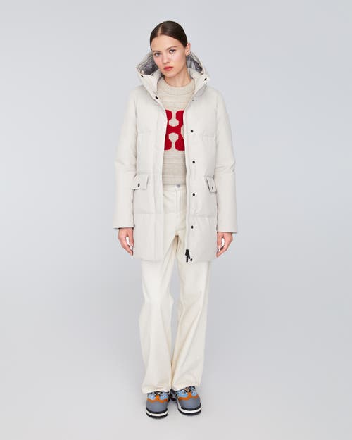 Quartz Co. Chloe | Hooded Down Winter Jacket In Oatmeal