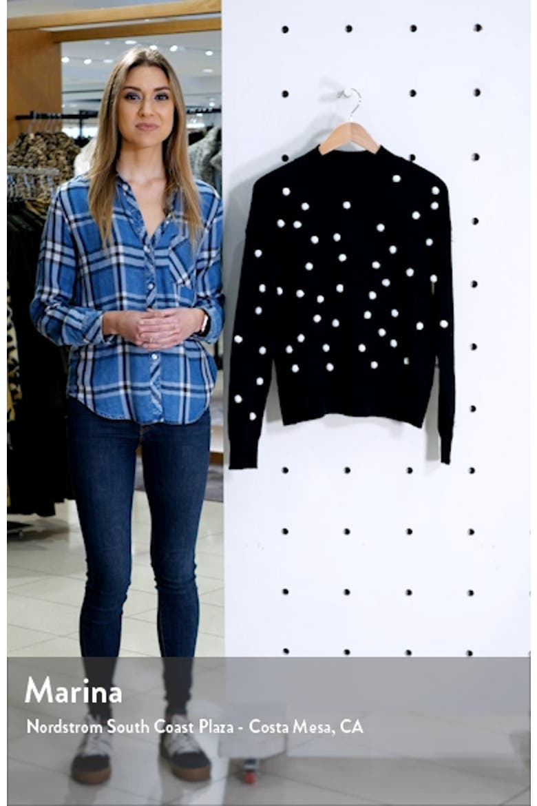 Pompom Mock Neck Sweater video