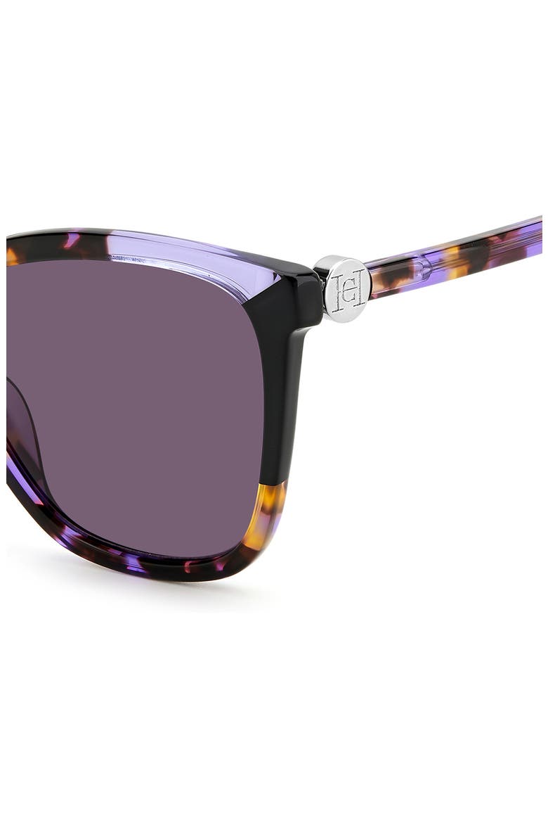 58mm Square Sunglasses, Alternate, color, VIOLET HAVANA BLACK