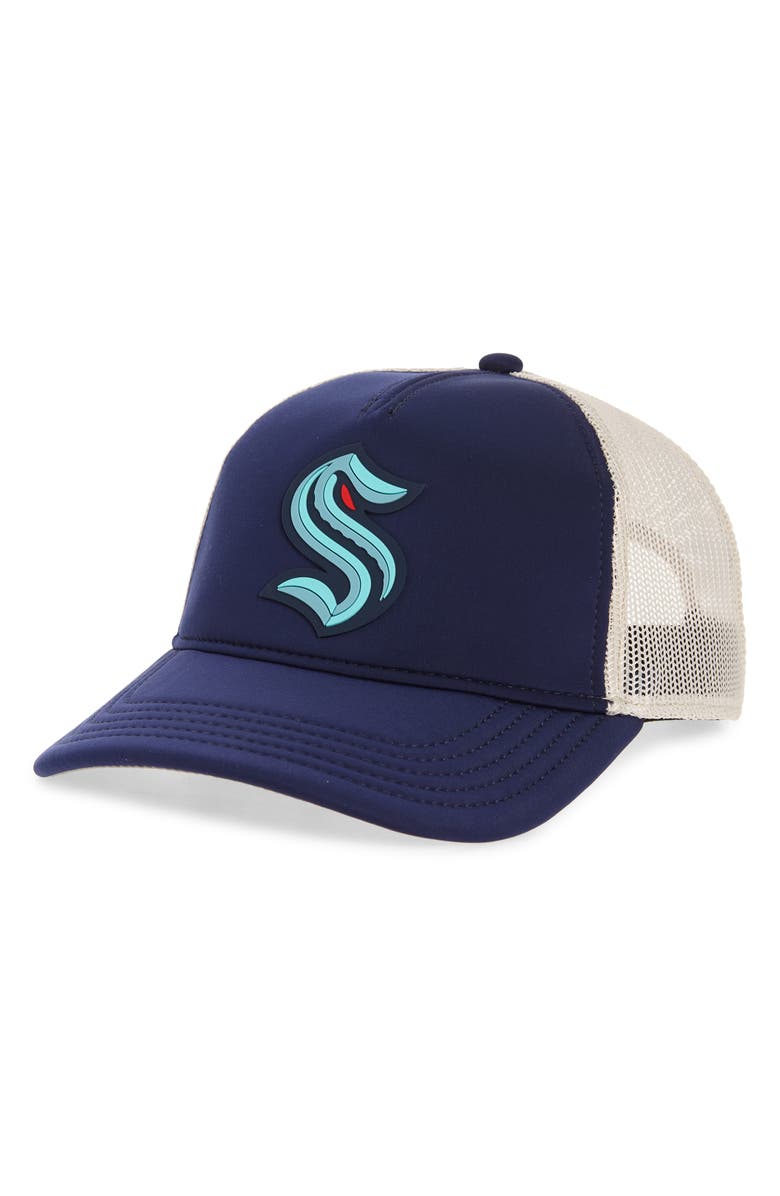 American Needle Riptide Valin Seattle Kraken Trucker Hat, Main, color, 