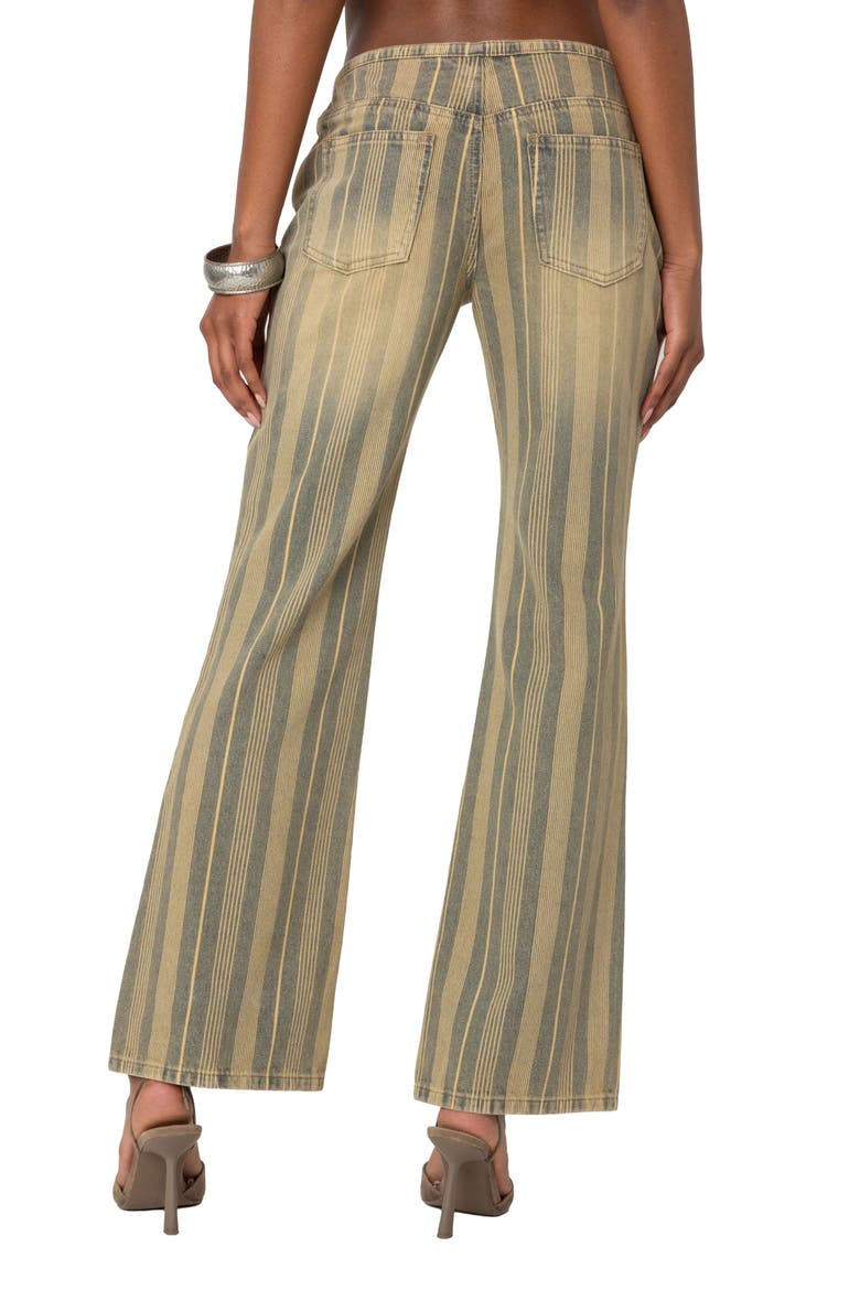 Eternity Pinstripe Low Rise Flare Jeans, Alternate, color, MIX
