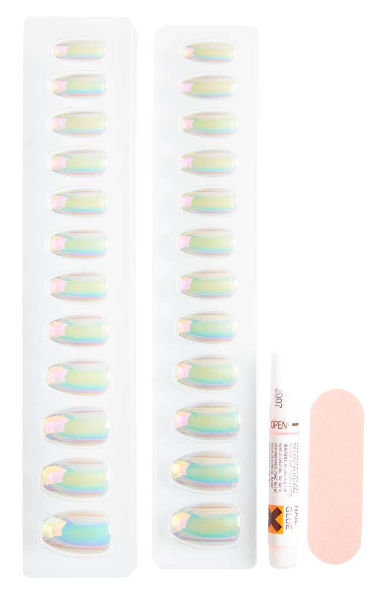 Static Nails Coffin Pop-On Reusable Manicure Set, Main, color,