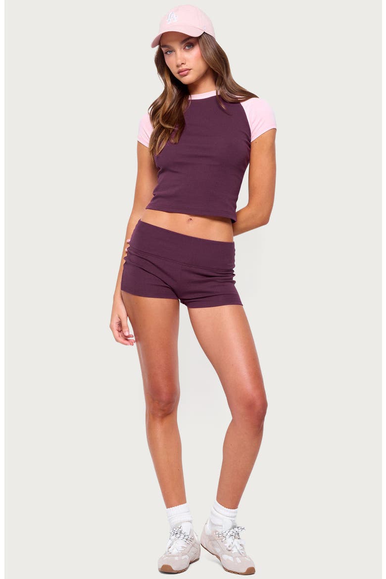 Anlie Micro Shorts, Alternate, color, PLUM
